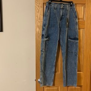 Fashion Nova size 7 overall jeans